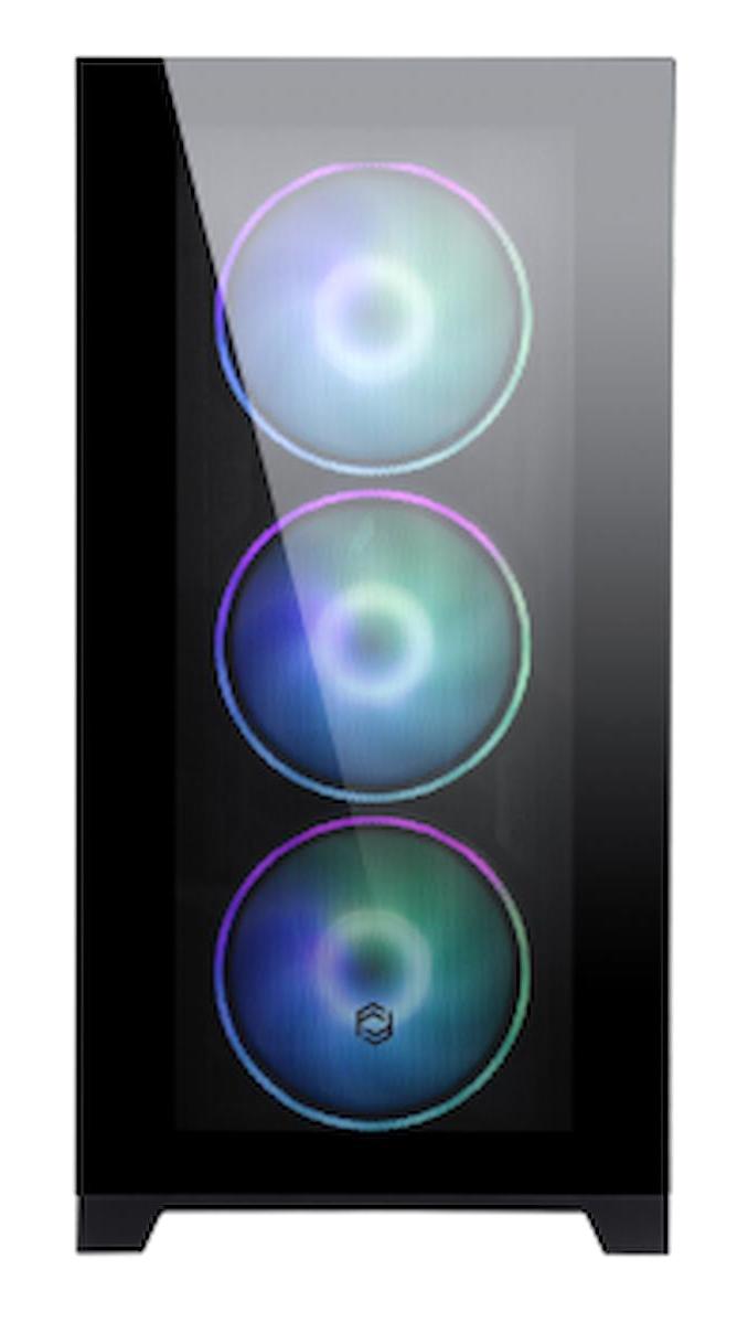 Frisby FC-9450G MORO RGB 4 Fanlı Siyah Dikey Full Tower Standart Bilgisayar Kasası