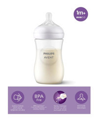 Philips Avent Polipropilen Gaz Yapmayan Antikolik Yenidoğan Yavaş Akışlı 1+ Ay Şeffaf Biberon 260 ml