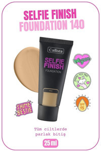 Callista Selfie Finish 140 Orta Bej Güneş Koruyuculu Vegan Likit Tüp Fondöten 25 ml