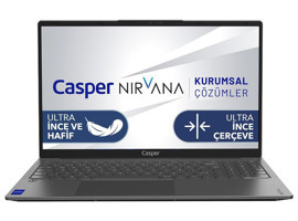 Casper Nirvana X700.1215-BV00R-G-F Dahili Intel UHD Graphics Intel Core i3 1215U 16 GB Ram 500 GB SSD 15.6 inç Full HD Windows 11 Pro Laptop