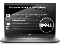 Dell Latitude 5430 Dahili Intel Iris Xe Graphics Eligible Intel Core i5 1235U 8 GB Ram 1 TB SSD 14 inç Full HD Windows 10 Pro Laptop