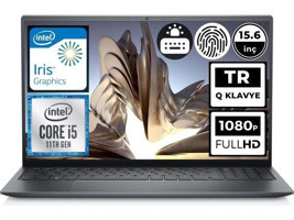 Dell Vostro 5510 N7500CVN5510EMEA01A9 Dahili Intel Iris Xe Graphics Eligible Intel Core i5 11320H 32 GB Ram 512 GB SSD 15.6 inç Full HD Windows 10 Pro Laptop