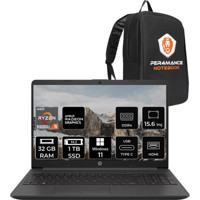 HP 255 G8 7N4W6AA203 Dahili AMD Radeon RX Vega 7 AMD Ryzen 5 5500U 32 GB Ram 1 TB SSD 15.6 inç Full HD Windows 11 Pro Laptop + PER4 Çanta