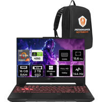 Asus TUF Gaming A15 LP158P389 Harici GeForce RTX 4050 AMD Ryzen 5 7535HS 16 GB Ram 2 TB SSD 15.6 inç Full HD Windows 11 Pro Oyuncu Laptop + PER4 Çanta