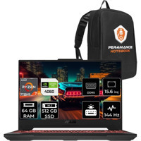 Asus TUF Gaming A15 LP039 LP039P332 Harici GeForce RTX 4060 AMD Ryzen 7 7735HS 64 GB Ram 512 GB SSD 15.6 inç Full HD FreeDos Oyuncu Laptop + PER4 Çanta