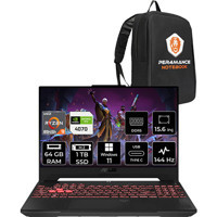 Asus TUF Gaming A15 LP126 LP126P413 Harici GeForce RTX 4070 AMD Ryzen 9 8945H 64 GB Ram 1 TB SSD 15.6 inç Full HD Windows 11 Pro Oyuncu Laptop + PER4 Çanta