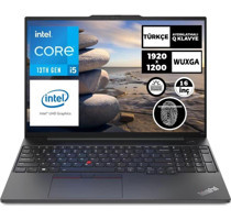 Lenovo Thinkpad E16 Gen 1 21JN0008TX 005 Dahili Intel Iris Xe Graphics Eligible Intel Core i5 1335U 24 GB Ram 512 GB SSD 16 inç Full HD FreeDos Laptop