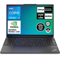 Lenovo Thinkpad E16 Gen 1 21JN005TX Harici GeForce MX550 Intel Core i5 1335U 16 GB Ram 512 GB SSD 16 inç Full HD FreeDos Laptop