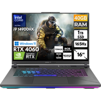 Asus ROG Strix G16 G614JVR-N3095 Harici GeForce RTX 4060 Intel Core i9 14900HX 40 GB Ram 1 TB SSD 16 inç Full HD Windows 11 Home Oyuncu Laptop