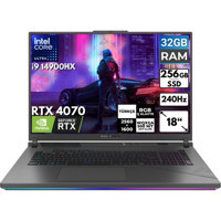 Asus ROG Strix G18 İG814JIR-N6002 BT2 Harici GeForce RTX 4070 Intel Core i9 14900HX 32 GB Ram 256 GB SSD 18 inç Full HD FreeDos Oyuncu Laptop