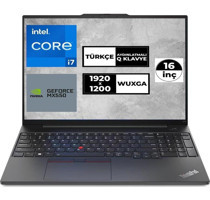 Lenovo Thinkpad E16 Gen 1 21JQS2MDTX007 Harici GeForce MX550 Intel Core i7 1355U 24 GB Ram 512 GB1 TB SSD 16 inç Full HD FreeDos Laptop