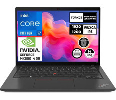 Lenovo Thinkpad T14 Gen 4 21HD00Q9TX 005 Harici GeForce MX550 Intel Core i7 1360P 16 GB Ram 512 GB SSD 14 inç Full HD Windows 11 Pro Laptop