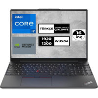 Lenovo Thinkpad E16 Gen 1 21JQS2MDZXZİ710 Harici GeForce MX550 Intel Core i7 1355U 16 GB Ram 1 TB SSD 16 inç Full HD Windows 11 Pro Laptop