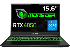 Monster Abra A5 V20.4.2 Harici GeForce RTX 4050 Intel Core i5 12450H 32 GB Ram 1 TB SSD 15.6 inç Full HD FreeDos Oyuncu Laptop