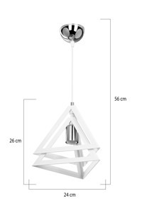 Luna Lighting Tekli Beyaz Kristal Taşlı Modern Metal Salon-Oturma Odası Avize