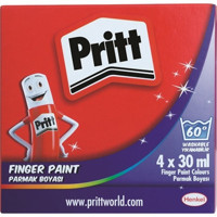 Pritt Yıkanabilir 30 ml 4'lü Çok Renkli Parmak Boyası