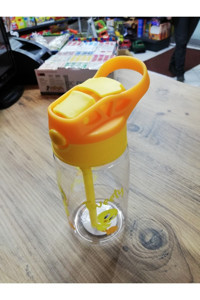 Mikro Tweety Pipetli Sarı Okul Çocuk Matara 480 ml