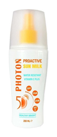 Photon 50 Faktör Tüm Ciltler İçin Nemlendirici Suya Dayanıklı Yüz Güneş Sütü 200 ml