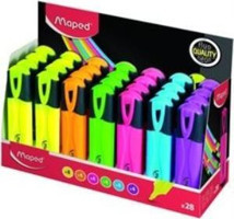 Maped 742537 Mono 28'li Neon Renkli Kesik Uçlu Fosforlu Kalem Seti