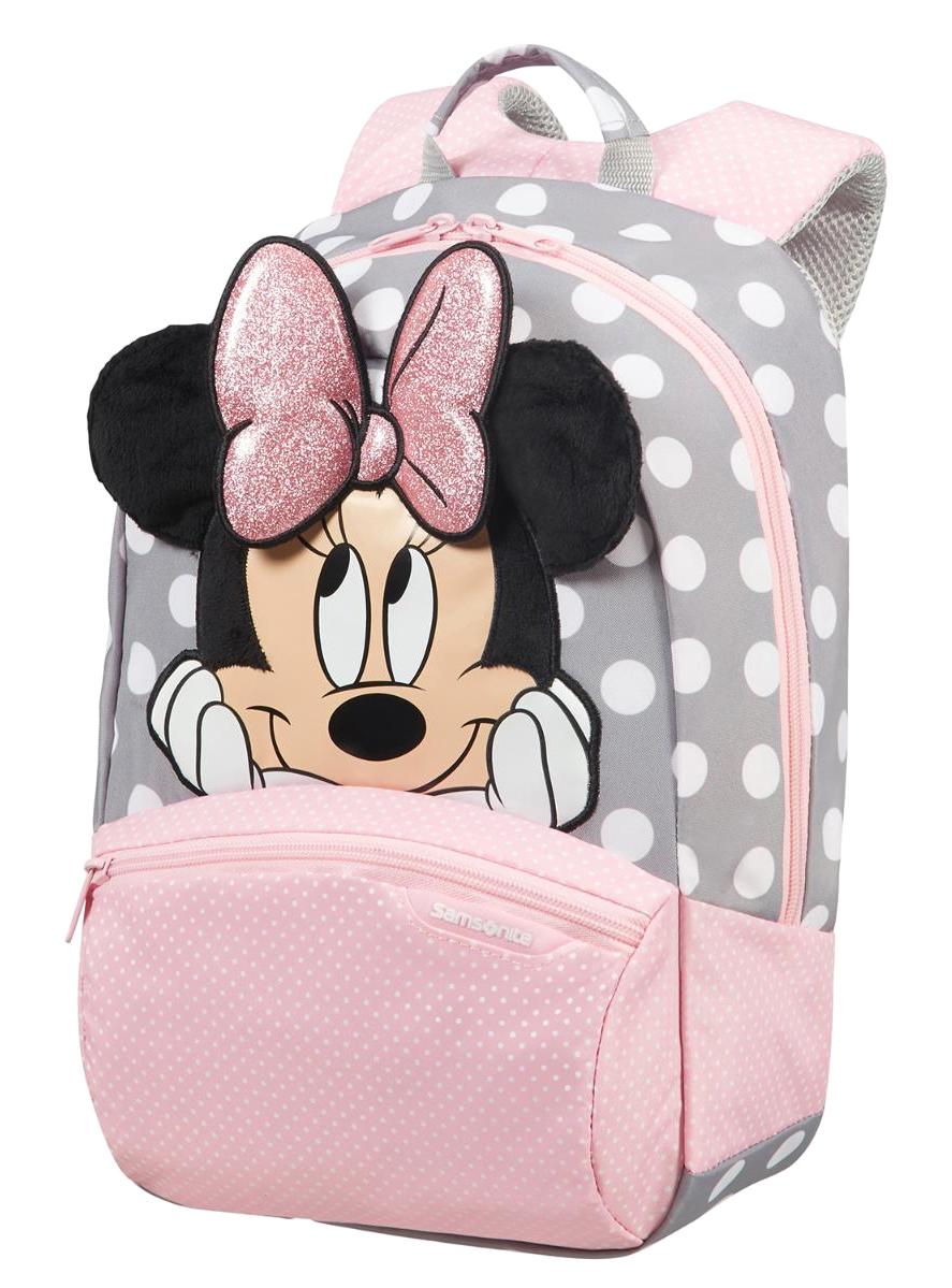 Samsonite Disney Ultimate Minnie Mouse Disney 2 Gözlü Pembe Anaokulu Kız Çocuk Sırt Çantası