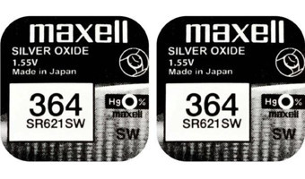 Maxell 364 SR621SW 1.55 V Düğme Pil 2'li