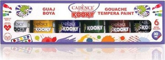 Cadence Kooky Tempera Çok Renkli 6x30 ml Guaj Boya Seti