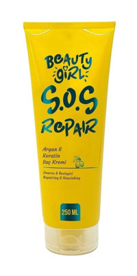 Beauty Girl S.O.S Repair Argan Yağı Onarıcı Keratinli Boyalı Tüm Saçlar İçin Saç Kremi Durulanmayan Saç Kremi 250 ml