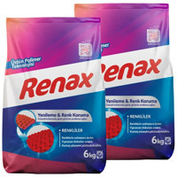 Renax Yenileme & Renk Koruma Renkliler İçin 96 Yıkama Toz Deterjan 2x6 kg