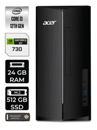 Acer Aspire DT.BHUEM.004 Harici GeForce GT 730 4 GB Intel Core i3 12100 24 GB Ram 512 GB SSD Tower Windows 11 Home Masaüstü Bilgisayar + PER4 BELLEK