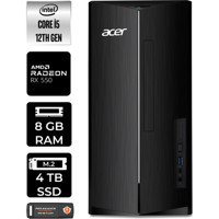 Acer Aspire TC1760 DTBHUEM005P355 Harici Radeon RX 550 Intel Core i5 12400 8 GB Ram 4 TB SSD Tower Windows 11 Home Masaüstü Bilgisayar + PER4 BELLEK