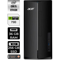 Acer Aspire TC1760 DTBHUEM005P431 Harici GeForce GT 730 4 GB Intel Core i5 12400 36 GB Ram 256 GB SSD Tower Windows 11 Pro Masaüstü Bilgisayar + PER4 BELLEK