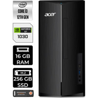 Acer Aspire TC1760 DTBHUEM004P311 Harici GeForce GT 1030 Intel Core i3 12100 16 GB Ram 256 GB SSD Tower FreeDos Masaüstü Bilgisayar + PER4 BELLEK