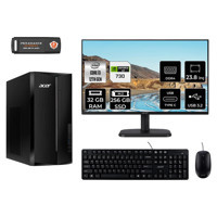 Acer Aspire TC1760 DT.BHUEM.004 Harici GeForce GT 730 4 GB Intel Core i3 12100 32 GB Ram 256 GB SSD Tower FreeDos 23.8 inç Monitörlü Masaüstü Bilgisayar