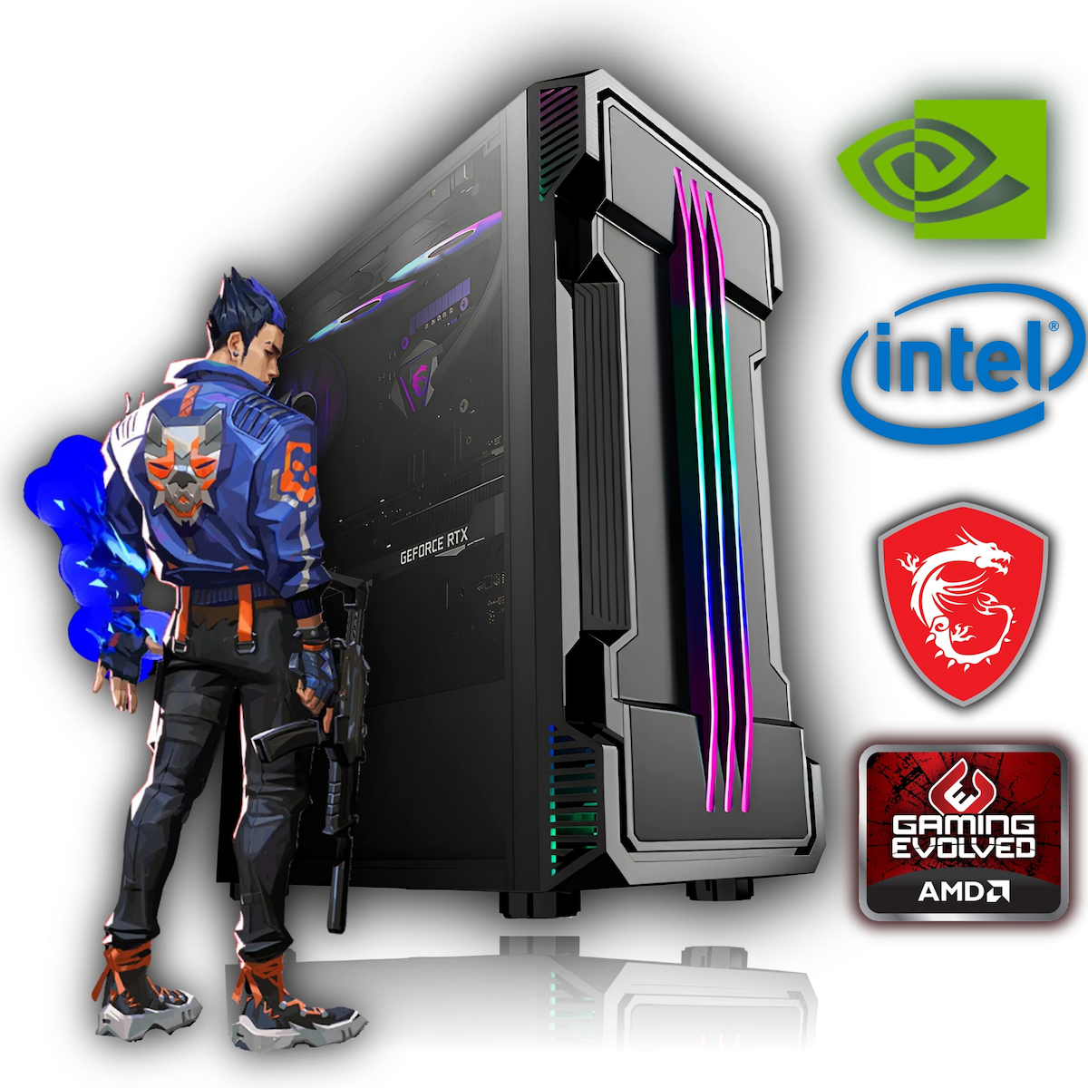 Avantron GMX1129 Harici Radeon R7 240 Intel Core i7 M2 8 GB Ram DDR4 256 GB SSD Tower FreeDos Masaüstü Bilgisayar