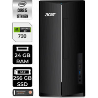 Acer Aspire TC1760 DTBHUEM005P321 Harici GeForce GT 730 4 GB Intel Core i5 12400 24 GB Ram 256 GB SSD Tower FreeDos Masaüstü Bilgisayar + PER4 BELLEK