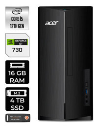 Acer Aspire DT.BHUEM.005 Harici GeForce GT 730 4 GB Intel Core i5 12400 16 GB Ram 4 TB SSD Tower Windows 11 Pro Masaüstü Bilgisayar + PER4 BELLEK