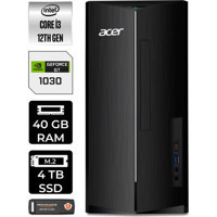 Acer Aspire TC1760 DTBHUEM004P340 Harici GeForce GT 1030 Intel Core i3 12100 40 GB Ram 4 TB SSD Tower FreeDos Masaüstü Bilgisayar + PER4 BELLEK