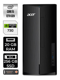 Acer Aspire DT.BHUEM.005 Harici GeForce GT 730 4 GB Intel Core i5 12400 20 GB Ram 256 GB SSD Tower FreeDos Masaüstü Bilgisayar + PER4 BELLEK