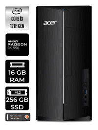 Acer Aspire DT.BHUEM.004 Harici Radeon RX 550 Intel Core i3 12100 16 GB Ram 256 GB SSD Tower Windows 11 Pro Masaüstü Bilgisayar + PER4 BELLEK