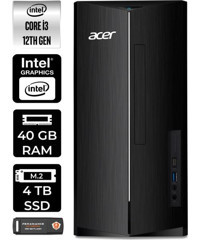 Acer Aspire TC1760 DTBHUEM004P390 Dahili Intel UHD Graphics Intel Core i3 12100 40 GB Ram 4 TB SSD Tower Windows 11 Home Masaüstü Bilgisayar + PER4 BELLEK