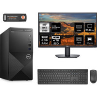 Dell Vostro 3020 N2054VDT3020MTUMNT1305 Harici Radeon RX 550 Intel Core i5 13400 8 GB Ram 4 TB SSD Tower FreeDos 23.8 inç Monitörlü Masaüstü Bilgisayar + PER4 BELLEK