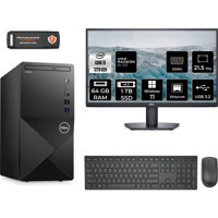 Dell Vostro 3910MT N3563VDT3910MNT1448 Harici Radeon RX 550 Intel Core i3 12100 64 GB Ram 1 TB SSD Tower Windows 11 Pro 21.5 inç Monitörlü Masaüstü Bilgisayar + PER4 BELLEK