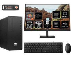 HP 295 G8 6D389EAMNT1418 Harici Radeon RX 550 AMD Ryzen 7 5700G 20 GB Ram 1 TB SSD Tower Windows 11 Pro 23.8 inç Monitörlü Masaüstü Bilgisayar + PER4 BELLEK