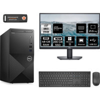 Dell Vostro 3910MT N3563VDT3910MNT1391 Harici Radeon RX 550 Intel Core i3 12100 48 GB Ram 256 GB SSD Tower Windows 11 Home 21.5 inç Monitörlü Masaüstü Bilgisayar + PER4 BELLEK