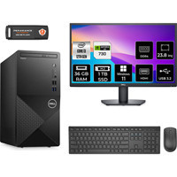 Dell Vostro 3910MT N3563VDT3910MNT2383 Harici GeForce GT 730 4 GB Intel Core i3 12100 36 GB Ram 1 TB SSD Tower Windows 11 Home 23.8 inç Monitörlü Masaüstü Bilgisayar + PER4 BELLEK