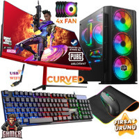 Gameline SYN82 Harici GeForce RTX 3060 AMD Ryzen 5 3600 32 GB Ram DDR4 256 GB SSD Tower FreeDos 24 inç Monitörlü Masaüstü Bilgisayar