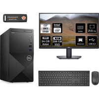 Dell Vostro 3910MT N7519VDT3910MNT321 Dahili Intel UHD Graphics Intel Core i5 12400 24 GB Ram 256 GB SSD Tower FreeDos 21.5 inç Monitörlü Masaüstü Bilgisayar + PER4 BELLEK