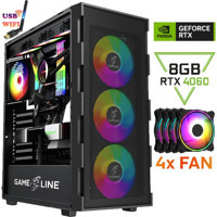 Gameline FR15 Harici GeForce RTX 4060 Intel Core i5 10400F 32 GB Ram DDR4 500 GB SSD Tower FreeDos Masaüstü Bilgisayar