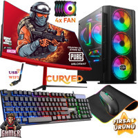 Gameline SYN65 Harici Radeon RX 550 AMD Ryzen 5 3600 32 GB Ram DDR4 500 GB SSD Tower FreeDos 24 inç Monitörlü Masaüstü Bilgisayar