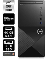 Dell Vostro 3910MT N7600VDT3910P440 Harici Radeon RX 550 Intel Core i7 12700 40 GB Ram 4 TB SSD Tower Windows 11 Pro Masaüstü Bilgisayar + PER4 BELLEK